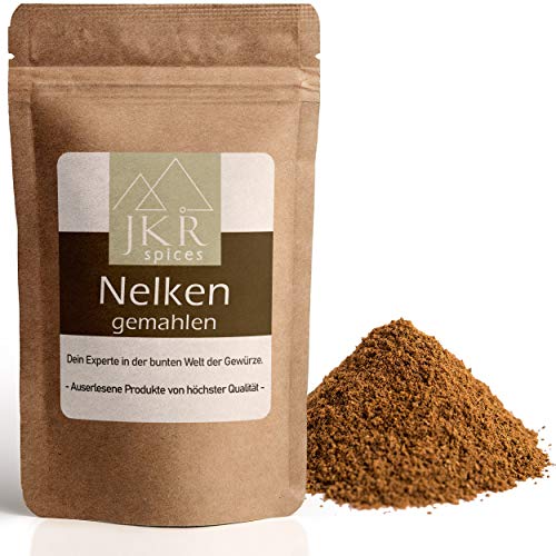 JKR Spices Nelken gemahlen - Gewürznelken Pulver Nelkenpulver, gemahlene Nelke handverlesen hochwertig | Ideal zum Kochen | 100% natürlich ohne Zusätze - 1000g von JKR Spices