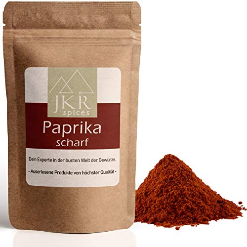 JKR Spices Paprikapulver scharf - scharfes Paprika Pulver gemahlen - Paprika Gewürz | Ideal zum Kochen für pikante Gerichte und ungarisches Gulasch | 100% natürlich ohne Zusätze - 1000g von JKR Spices