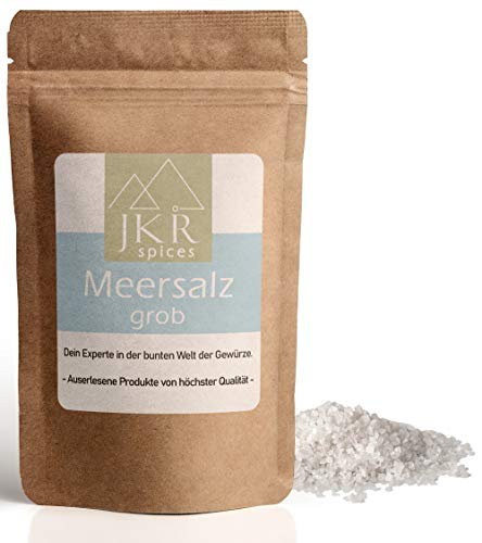 JKR Spices Premium Meersalz - Grob ohne Rieselhilfen - für Salzmühle | Salz Granulat, grobkörniges Speisesalz Ideal zum Kochen | Spitzenqualität - 1000g von JKR Spices