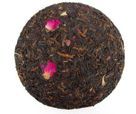 Rosenblume mit Pu Erh-Teekuchen 200 Gramm gemischt von JOHNLEEMUSHROOM RESELLER