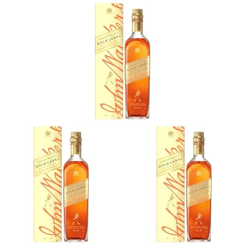 Johnnie Walker Gold Label Blended Scotch Whisky | Schottischer Genuß | aus den vier Ecken Schottlands direkt ins Glas | 40% vol | 700ml Einzelflasche (Packung mit 3) von JOHNNIE WALKER