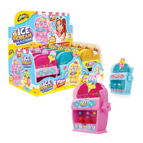 JOHNY BEE® Ice Cream Machine Candy-Spender mit Fruchtbonbons - (Display 12 x 8g) von JOHNY BEE