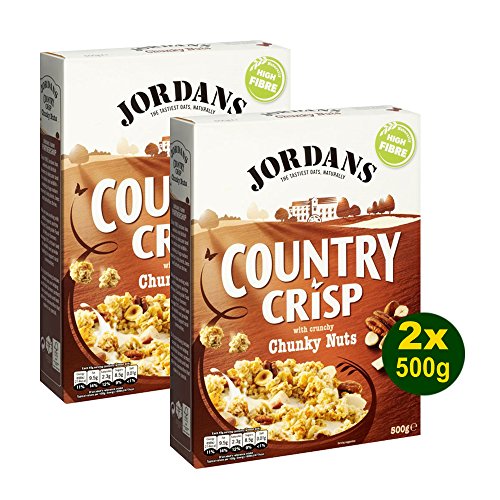 Jordans Country Crisp Chunky Nuts 2x 500g (1000g) - Premium Knusper Müsli von Jordans
