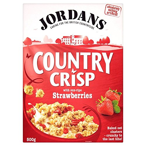 Jordans Land Crisp Strawberry Crunchy Clusters (500g) - Packung mit 2 von JORDANS