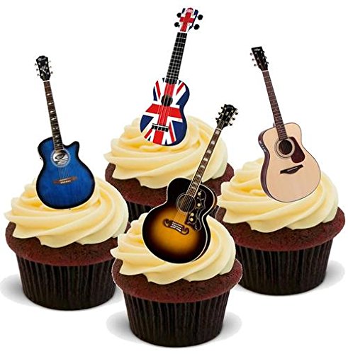 AKUSTIK GITARRE MISCHUNG - 12 essbare hochwertige stehende Waffeln Kuchen Toppers - ACOUSTIC GUITAR MIX AKUSTIK GITARRE MISCHUNG - 12 essbare hochwertige stehende Waffeln Kuchen Toppers - ACOUSTIC GUITAR MIX von JPS