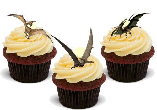 Dinosaurier-Pterodaktyl-Mix – 12 essbare Kuchendekorationen Dinosaurier-Pterodaktyl-Mix – 12 essbare Kuchendekorationen von JPS