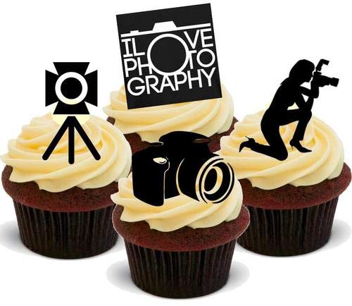 Essbare Kuchendekoration mit Fotografie-Motiv, 12 Stück von JPS