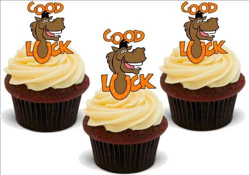 Good Luck Horse Kuchendekoration, 12 Stück Good Luck Horse Kuchendekoration, 12 Stück von JPS