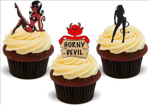 Horny Devil Mix – 12 essbare Kuchendekorationen von JPS