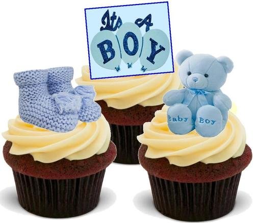 It's a Boy Trio Mix – 12 essbare Kuchendekorationen von JPS