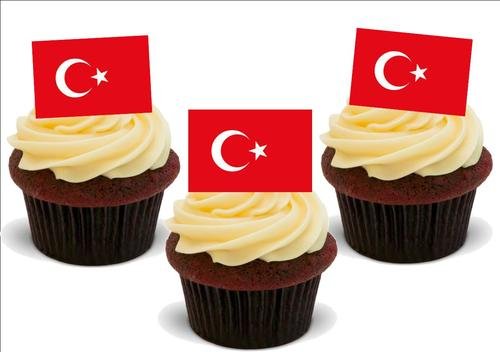 JPS Tortenaufsatz mit türkischer Flagge, 12 Stück von JPS