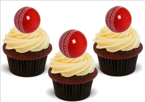 Kuchendekoration Cricketball, 12 Stück von JPS