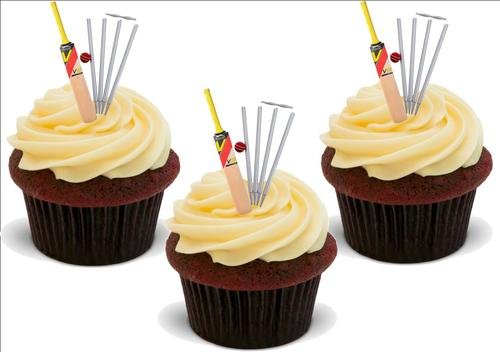 Kuchendekoration Cricketschläger, 12 Stück Kuchendekoration Cricketschläger, 12 Stück von JPS