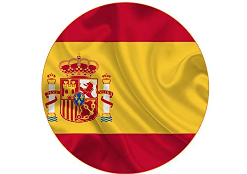 Kuchendekoration aus Seide, spanische Flagge, 20 cm, rund Kuchendekoration aus Seide, spanische Flagge, 20 cm, rund von JPS