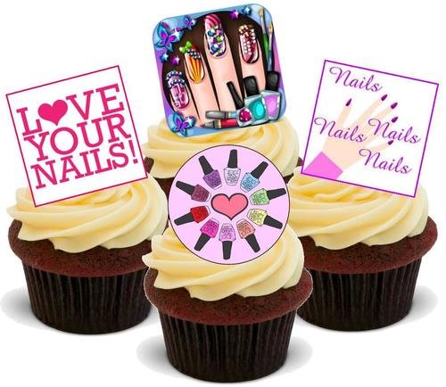 LIEBEN IHRE FINGERNÄGEL FINGERNAGEL KUNSTMISCHUNG - 12 essbare hochwertige stehende Waffeln Kuchen Toppers - LOVE YOUR NAILS NAIL ART MIX LIEBEN IHRE FINGERNÄGEL FINGERNAGEL KUNSTMISCHUNG - 12 essbare hochwertige stehende Waffeln Kuchen Toppers - LOVE YOUR NAILS NAIL ART MIX von JPS