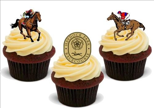 Racecourse Haydock Mix – 12 essbare Kuchendekorationen aus Premium-Waffelpapier Racecourse Haydock Mix – 12 essbare Kuchendekorationen aus Premium-Waffelpapier von JPS