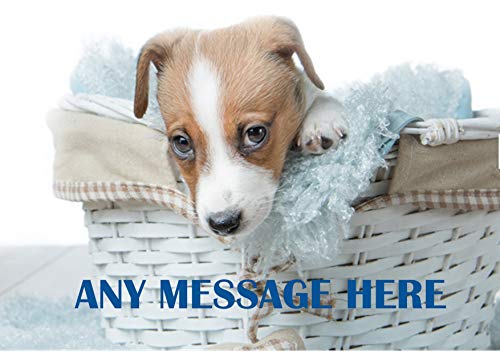 Tortenaufsatz mit Jack Russell Terrier Welpe in einem Korb, kleiner süßer Hund, Haustiere, A4, leicht abziehbar Tortenaufsatz mit Jack Russell Terrier Welpe in einem Korb, kleiner süßer Hund, Haustiere, A4, leicht abziehbar von JPS