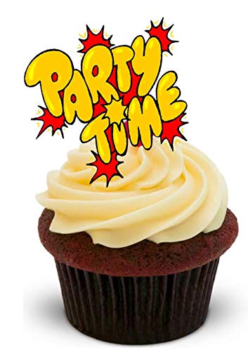 ZEIT ZUM FEIERN - 12 essbare hochwertige stehende Waffeln Kuchen Toppers - PARTY TIME ZEIT ZUM FEIERN - 12 essbare hochwertige stehende Waffeln Kuchen Toppers - PARTY TIME von JPS