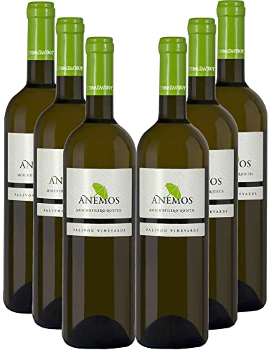Anemos - Palivou Estate trockener Weißwein Roditis 6 x 750ml aus Griechenland von JT-Lizenzen
