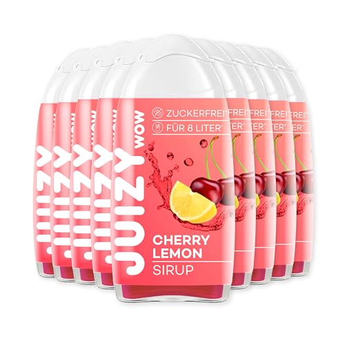 JUIZY WOW Cherry Lemon | 9 x 65ml - Bis 108L Natürlicher Geschmack | Zuckerfreier Getränkesirup | Veganes 9er Bundle | Kalorienarm - Sirup (Fertiggetränk) | Sport & Lifestyle Getränk von JUIZY WOW