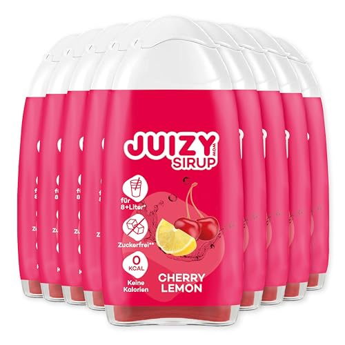 JUIZY WOW Cherry Lemon | 9 x 65ml - Bis 108L Natürlicher Geschmack | Zuckerfreier Getränkesirup | Veganes 9er Bundle | Kalorienarm - Sirup (Fertiggetränk) | Sport & Lifestyle Getränk von JUIZY WOW