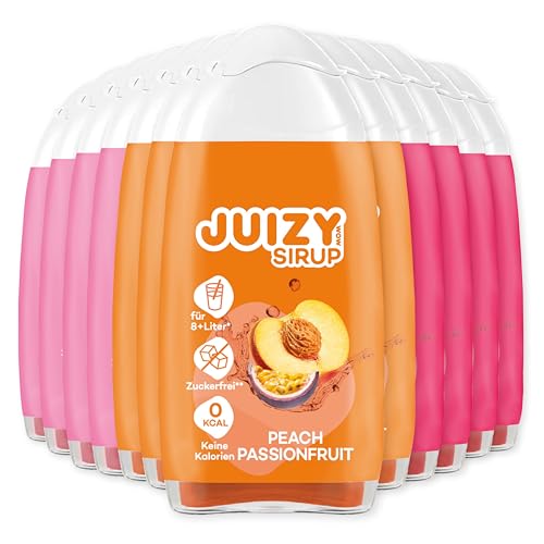 JUIZY WOW Sirup Zuckerfrei | 12 x 65ml Mixed - Bis 144L Natürlicher Getränkesirup | Zero Kalorien | Vegan 12er Bundle - Pink Grapefruit, Cherry Lemon, Peach Passionfruit | More Juice - Less Calories von JUIZY WOW