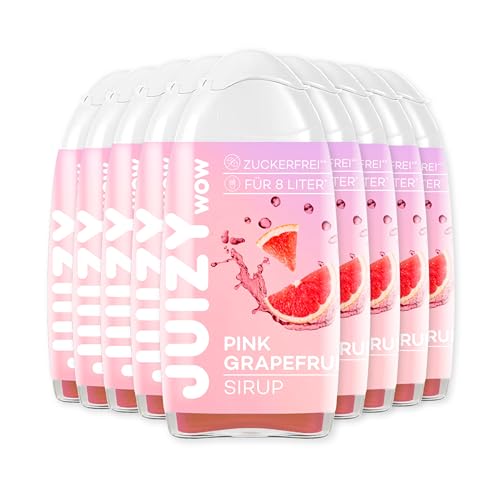 JUIZY WOW Pink Grapefruit | 9 x 65ml - Bis 108L Natürlicher Geschmack | Zuckerfreier Getränkesirup | Veganes 9er Bundle | Kalorienarm - Sirup (Fertiggetränk) | Sport & Lifestyle Getränk von JUIZY WOW