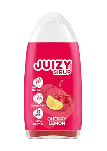 JUIZY WOW Zuckerfreier Getränkesirup | Natürlicher Geschmack - Low Calorie | Fertiggetränk von JULIENCO (1 x 65ml, Cherry Lemon) von JUIZY WOW