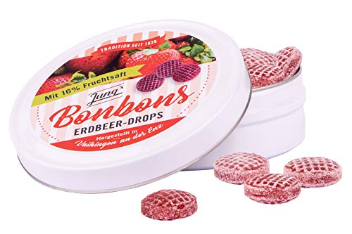 Bonbondose Erdbeer-Drops, leckere Bonbon-Drops mit Erdbeer-Geschmack von JUNG