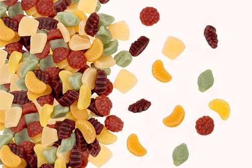 Fruchtgummi, Fruchtsaft Tahiti-Salat, Tropische Früchte, Banane, Zitone, Ananas, Himbeere, Johannisbeere, glutenfrei, laktosefrei, 500 g Fruchtgummi, Fruchtsaft Tahiti-Salat, Tropische Früchte, Banane, Zitone, Ananas, Himbeere, Johannisbeere, glutenfrei, laktosefrei, 500 g von JUNG