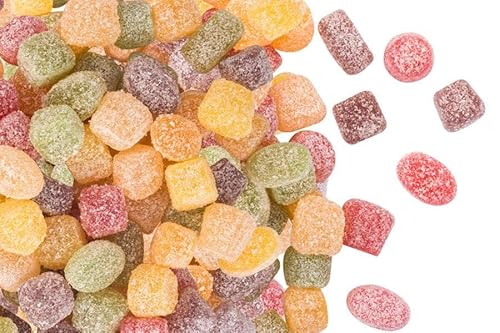 Fruchtgummi, Fruchtsaft Veggie Drops, vegan, glutenfrei, laktosefrei, Grapefruit, Kirsche, Orange, Rote-Grütze, Zitrone, Limette, 500 g von JUNG