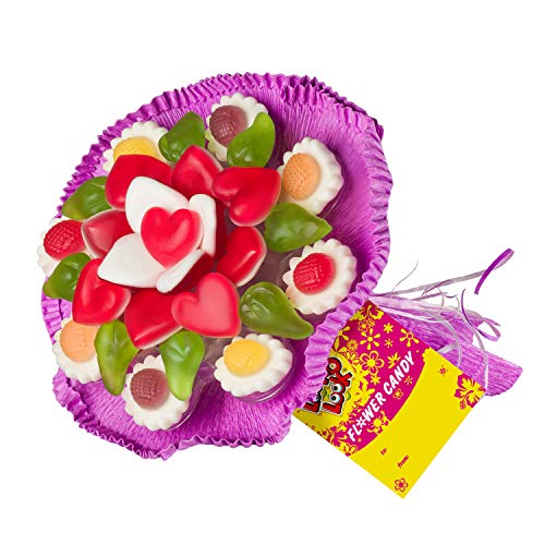 Fruchtgummi Blumenstrauß aus verschiedenen Fruchtgummi-Sorten, Geburtstag, Valentinstag, Muttertag, Geschenk, 140g von JUNG