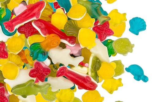Fruchtgummi Meeresmischung, Fische, Haie, Delfine, Seepferdchen, Muscheln, glutenfrei und laktosefrei, 500 g Fruchtgummi Meeresmischung, Fische, Haie, Delfine, Seepferdchen, Muscheln, glutenfrei und laktosefrei, 500 g von JUNG