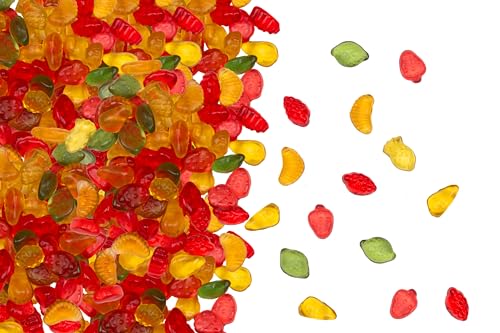 Fruchtgummi Obst-Salat, zuckerfrei, glutenfrei, laktosefrei, Erdbeere, Orange, Birne, Himbeere, Limette, Ananas 250 g von JUNG