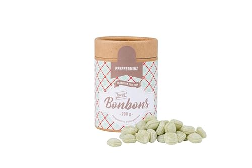 Jung's Pfefferminz Bonbons, süße Bonbons, Retro, Vintage, Eco Dose aus nachhaltigem Papier, 200g Jung's Pfefferminz Bonbons, süße Bonbons, Retro, Vintage, Eco Dose aus nachhaltigem Papier, 200g von JUNG