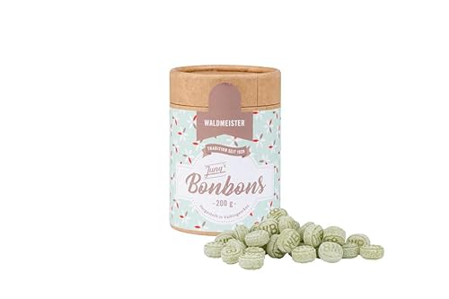 Jung's Waldmeister Bonbons, süße Bonbons, Retro, Vintage, Eco Dose aus nachhaltigem Papier, 200g von JUNG
