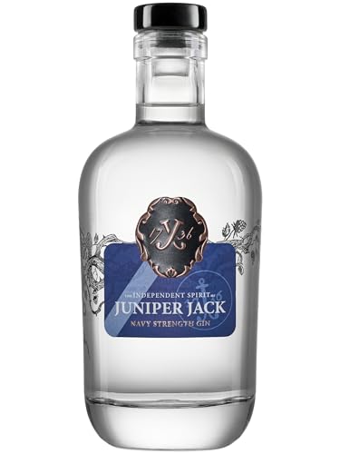 JUNIPER JACK „Navy Strength“ Gin | 0,5 l Flasche | 57,2% vol. Alk. | Unser Meisterwerk: kräftiges Wacholderaroma gepaart mit frischen Zitrusfrüchten, Minze und Brombeerblättern | ungefiltert von JUNIPER JACK