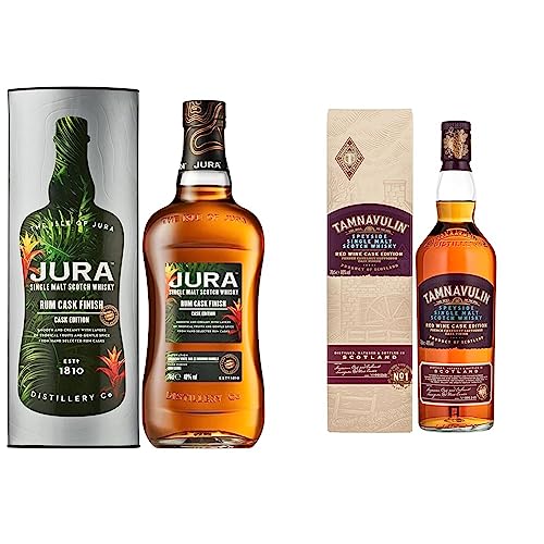 Jura Rum Cask Finish Single Malt Whisky, 0,7l & Tamnavulin Whiskey French Cabernet Sauvignon Finish, 0,7l von Jura