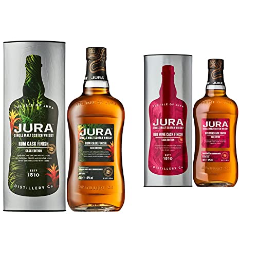 Jura Rum Cask Finish Single Malt Whisky & Red Wine Cask Single Malt von JURA