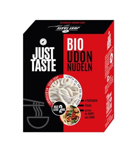 JUST TASTE – Bio Udon Nudeln – Authentisch Japanisch & Kalorienarm – Ideal für Wok & Gebratene Gerichte – 2 Portionen – Low Carb – 300g (1er Pack) JUST TASTE – Bio Udon Nudeln – Authentisch Japanisch & Kalorienarm – Ideal für Wok & Gebratene Gerichte – 2 Portionen – Low Carb – 300g (1er Pack) von Just Taste Be different