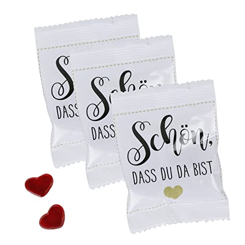 Ja-Hochzeitsshop Fruchtgummi Herzen -25 Stück - Gastgeschenk Hochzeit, Kommunion von Ja-Hochzeitsshop