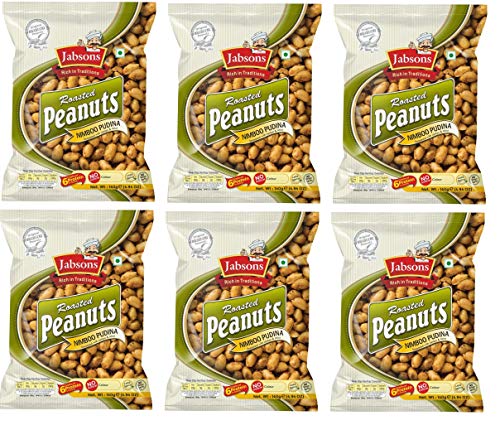 Jabsons Geröstete Erdnüsse (Nimboo Pudina-Geschmack) 140 g – 6 Stück von Jabsons