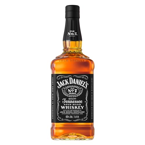 Jack Daniel's Old No. 7 - Tennessee Whiskey - Karamell, Vanille und Noten von Eichenholz - 1.0L/ 40% Vol. von Jack Daniel's Old No. 7