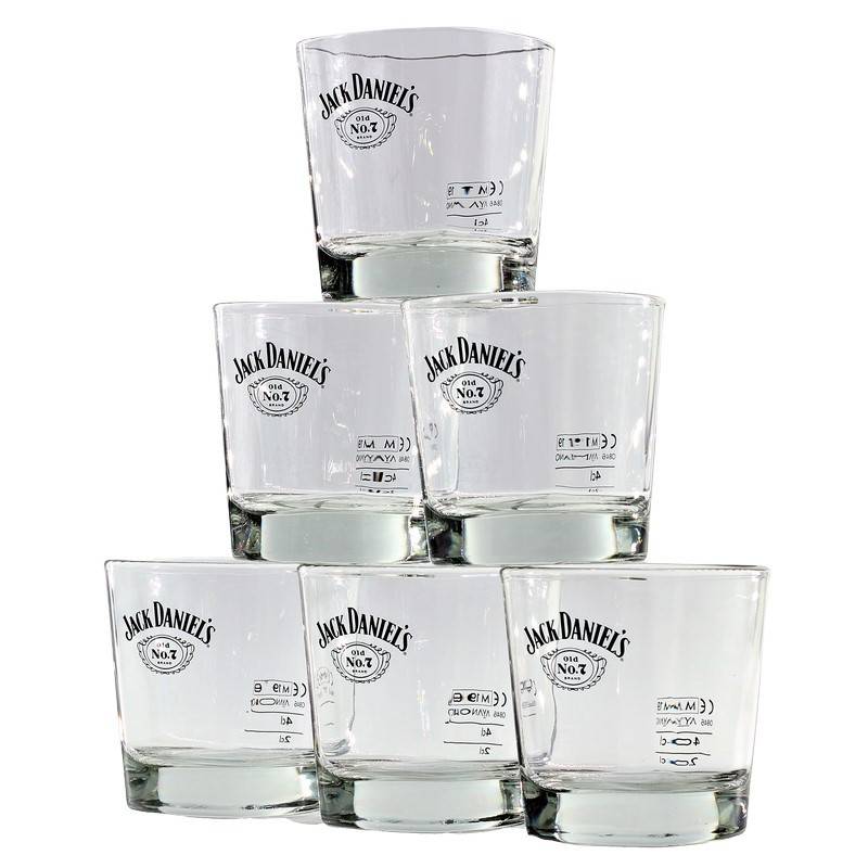 6 Jack Daniels Old No 7 Gläser Tumbler mit Eichung von Jack Daniel's