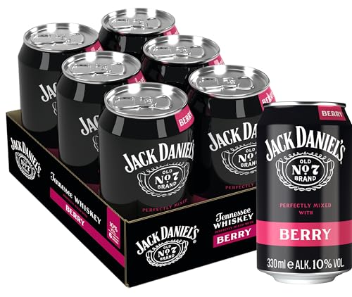 Jack Daniel's Jack & Berry - Whiskey Noten treffen auf bitter-süße Beerenlimonade - 6 x 0.33L/ 10% Vol. von Jack Daniel's