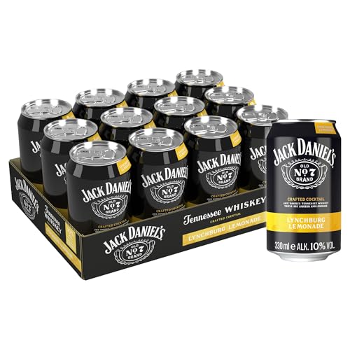 Jack Daniel's Lynchburg Lemonade - Tennessee Whiskey - Whiskey Noten treffen auf spritzig-süße Zitronenlimonade -12 x 0.33L/ 10% Vol. von Jack Daniel's