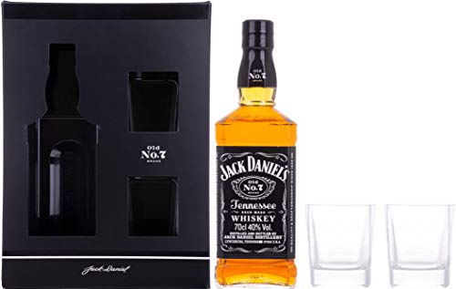Jack Daniel's Tennessee Whiskey 40% Vol. 0,7l in Geschenkbox mit Rocking Gläsern von Jack Daniel's