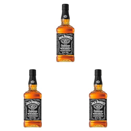 Jack Daniel's Old No. 7 - Tennessee Whiskey - Karamell, Vanille und Noten von Eichenholz - 0.7L/ 40% Vol. Bourbon Whisky (Packung mit 3) von Jack Daniel's
