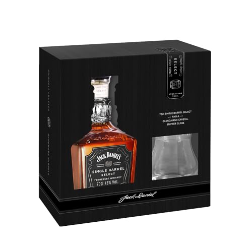 Jack Daniel's Select Single Barrel Tennessee Whiskey 45% Volume 0,7l in Geschenkbox mit Nosing Glas Whisky von Jack Daniel's