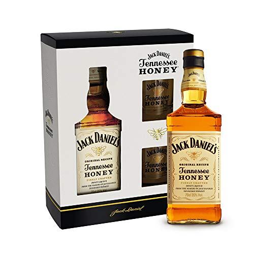 Jack Daniel's Tennessee Honey Set - Geschenkkarton inkl. Gläser | Ideal zum Verschenken (1 x 0,7 Liter) von Jack Daniel's
